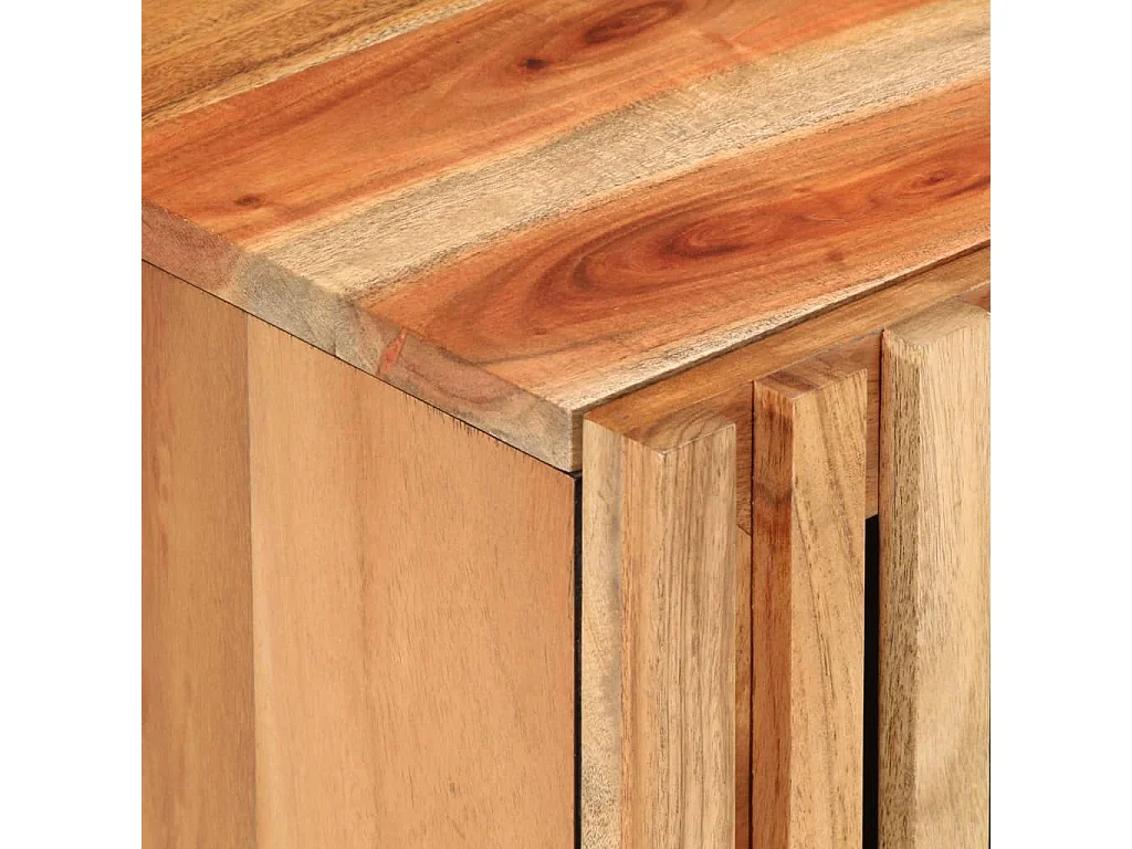 Nachttisch 2er Set-Beistelltisch 40x34x46 cm Massivholz Akazie SHL40260