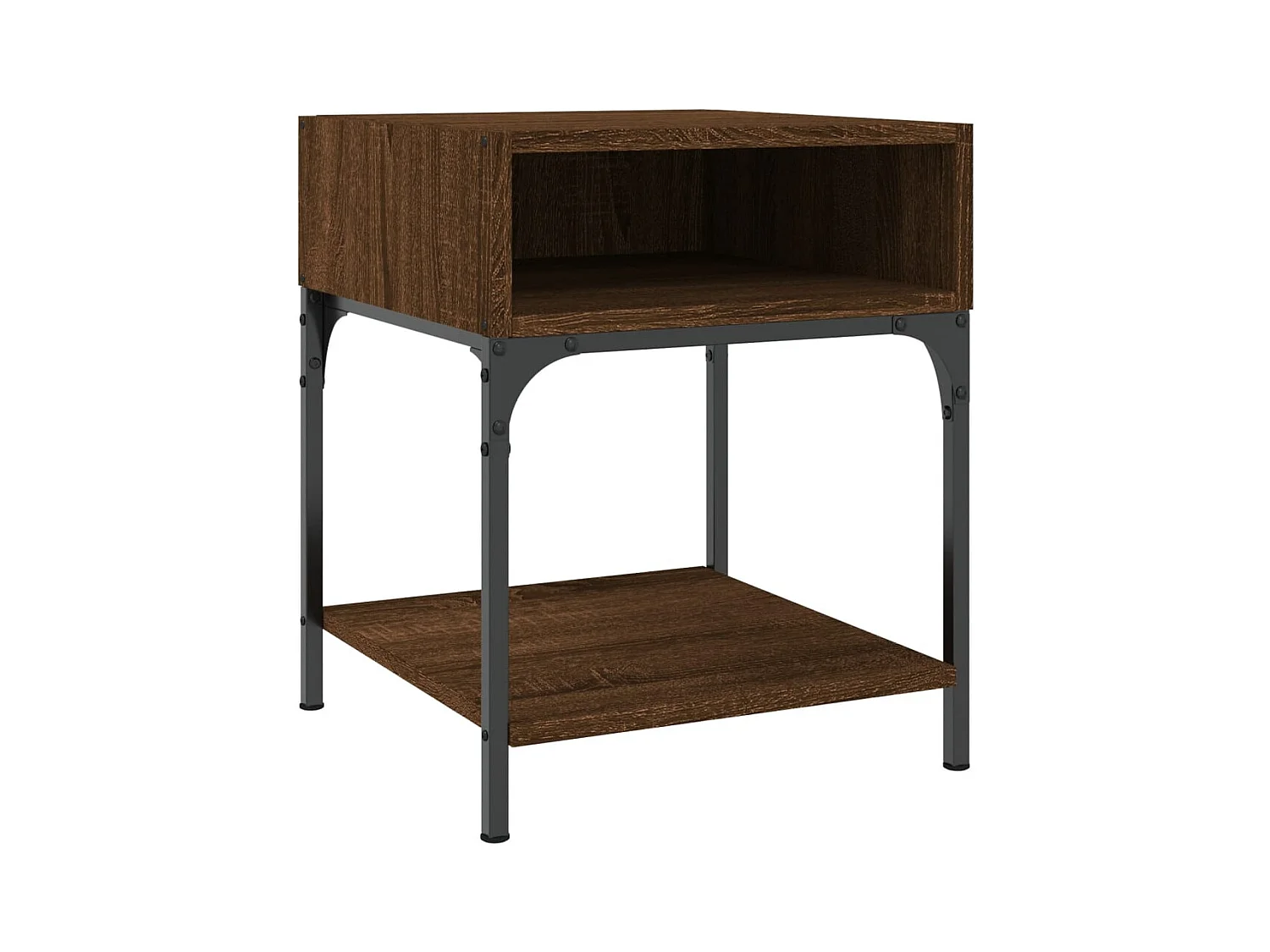 Mesitas de noche | Mesilla de noche 2 uds madera ingeniería marrón roble 40x41x50 cm