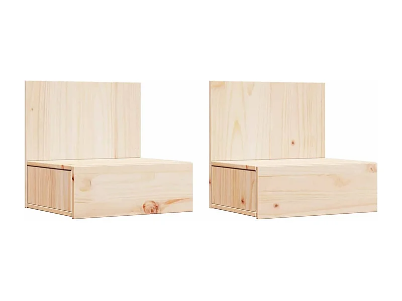 Mesa de Noche | Mesa auxiliar con cajón 2 uds. Marrón 42x32.5x40 cm