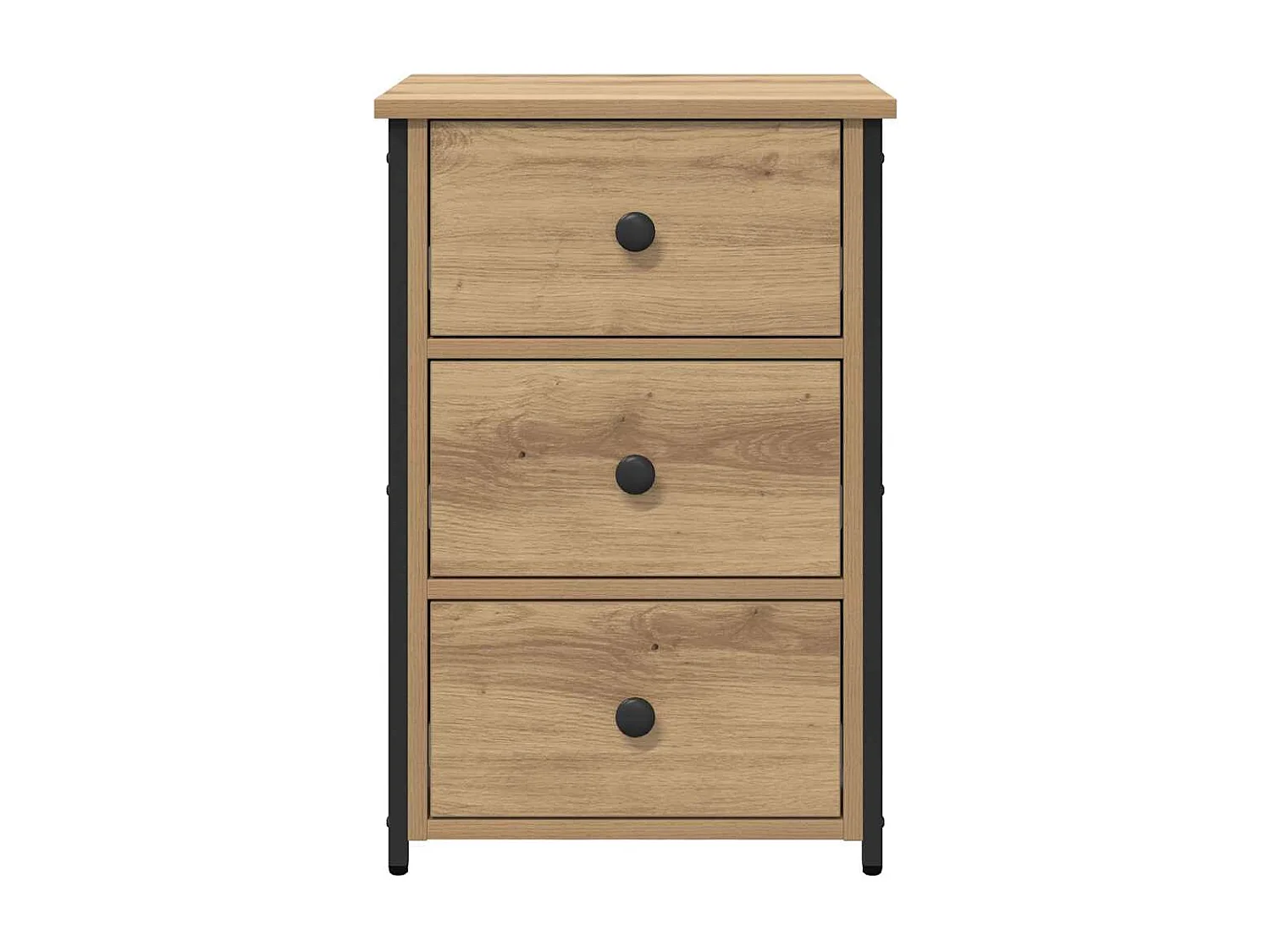 Mesita de Noche | Armario de Noche 2 uds con cajón Roble artisan