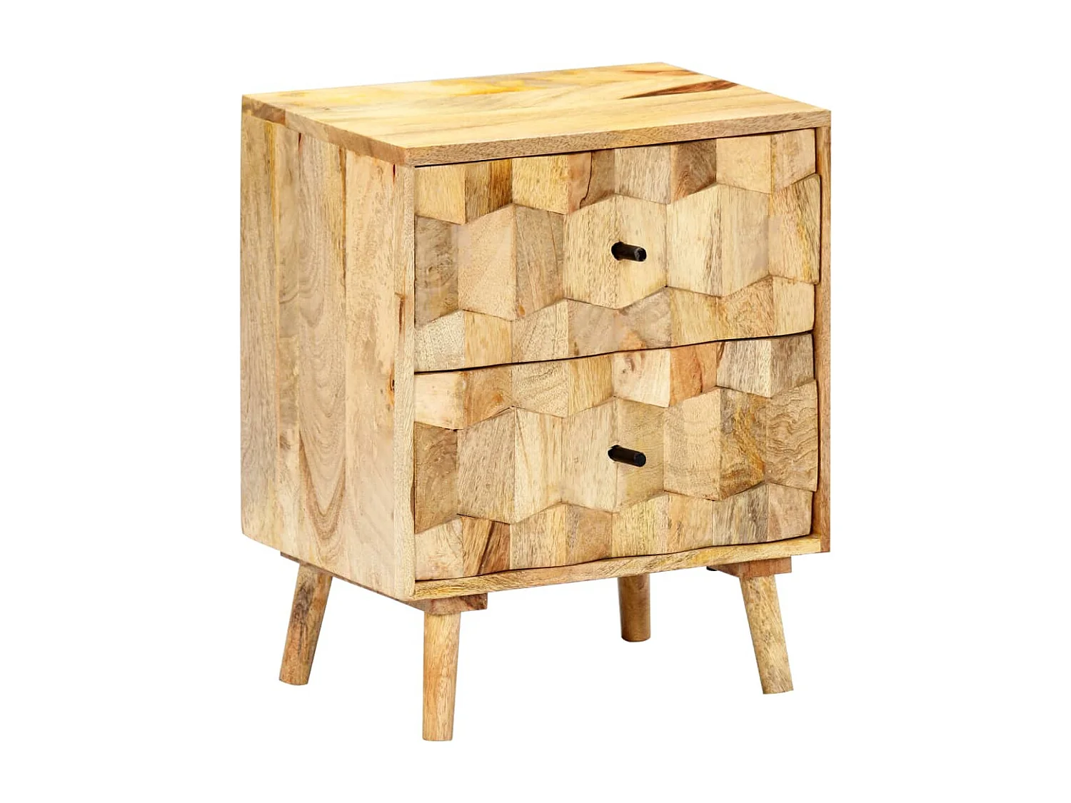 Nachttisch-Beistelltisch 40x30x50 cm Massivholz Mango SHL95552