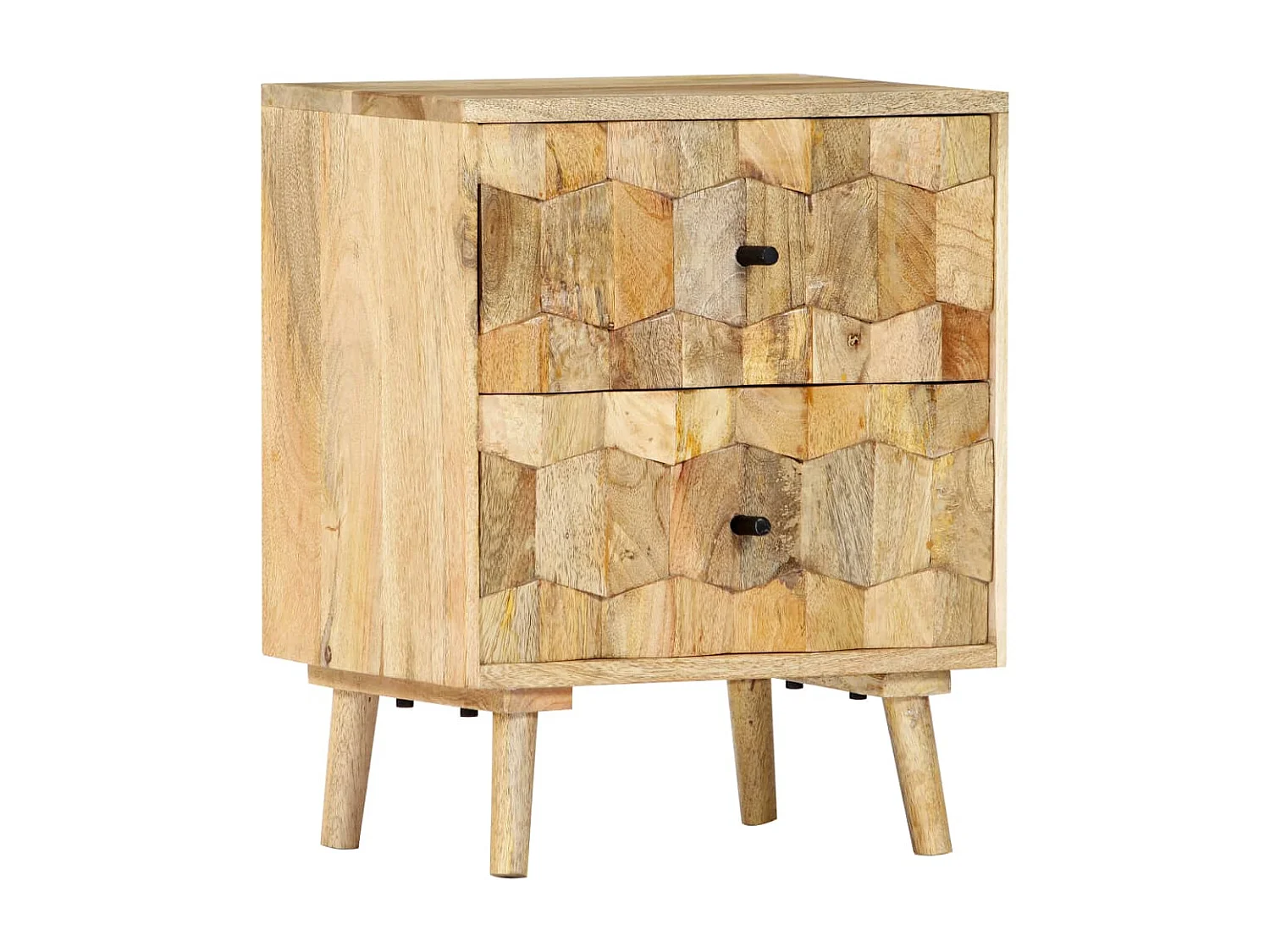 Nachttisch-Beistelltisch 40x30x50 cm Massivholz Mango SHL95552