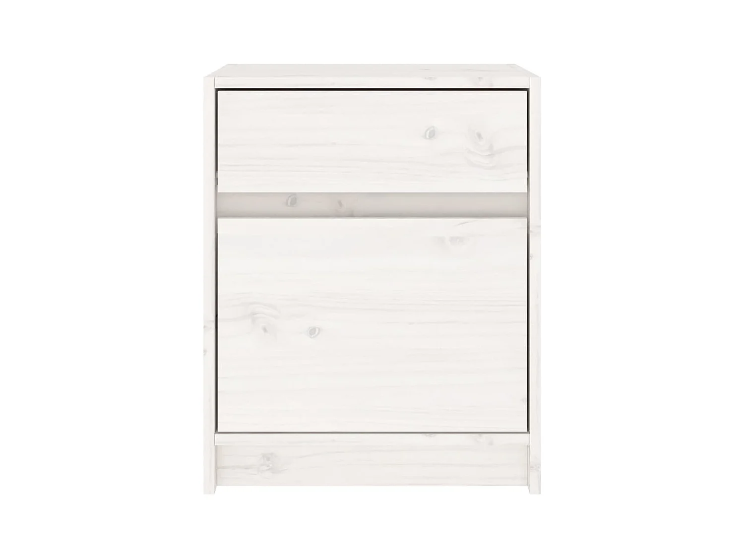 Mesita de noche | Mesilla de noche madera maciza de pino blanca 40x31x50 cm