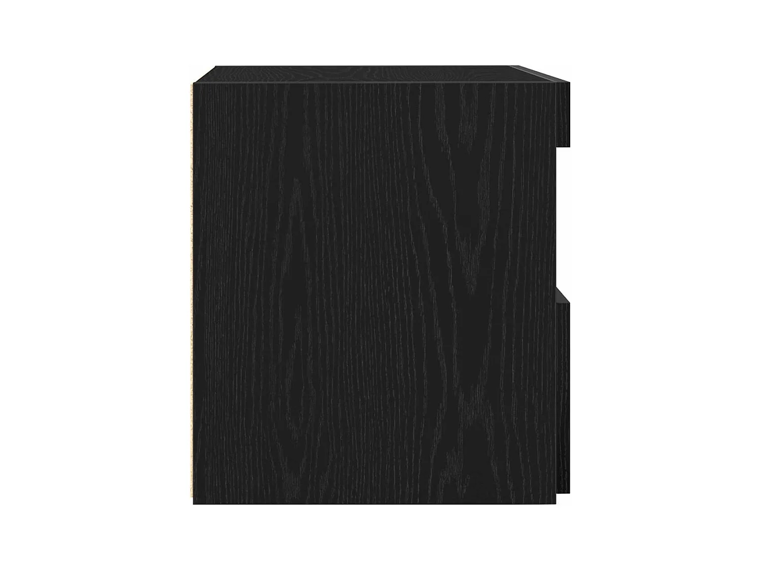 Mesita de Noche | Mesa auxiliar con cajón Roble negro 50x40x45 cm