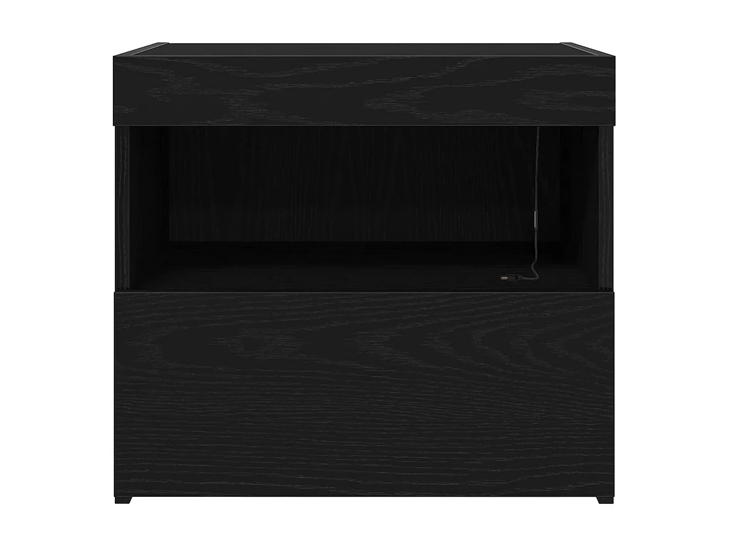 Table de chevet-Table de Nuit Chêne noir 50x40x45 cm Bois d'ingénierie