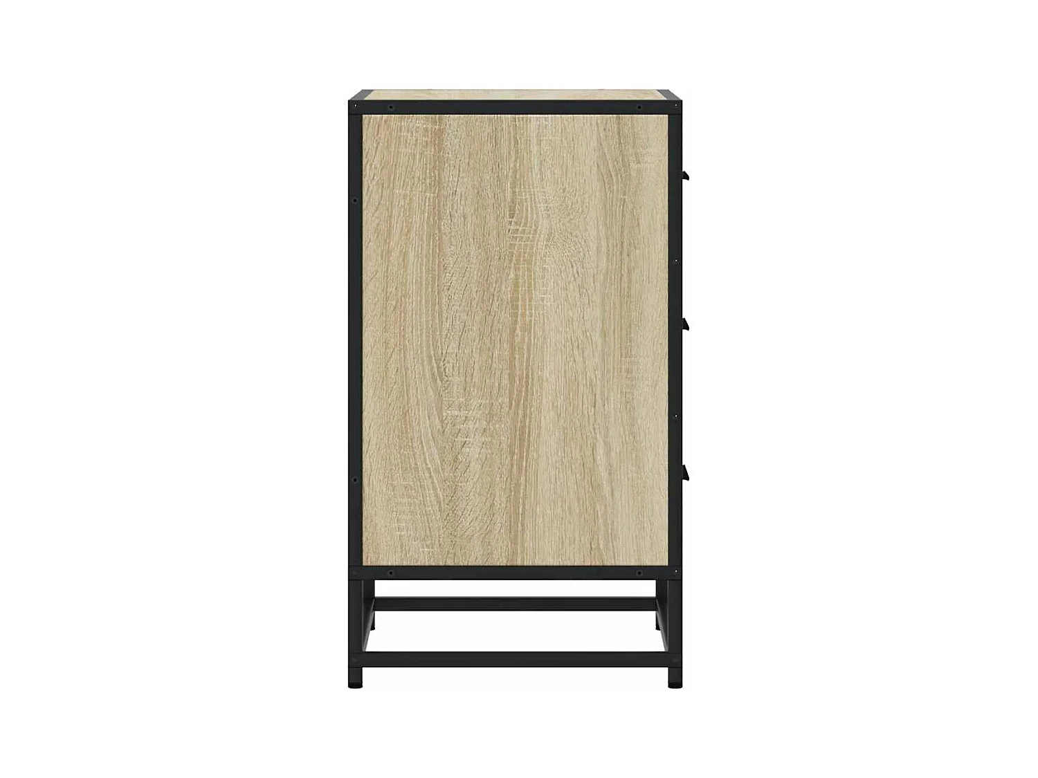 Mesita de noche | Mesilla de noche madera ingeniería roble sonoma 40x34,5x60cm metal