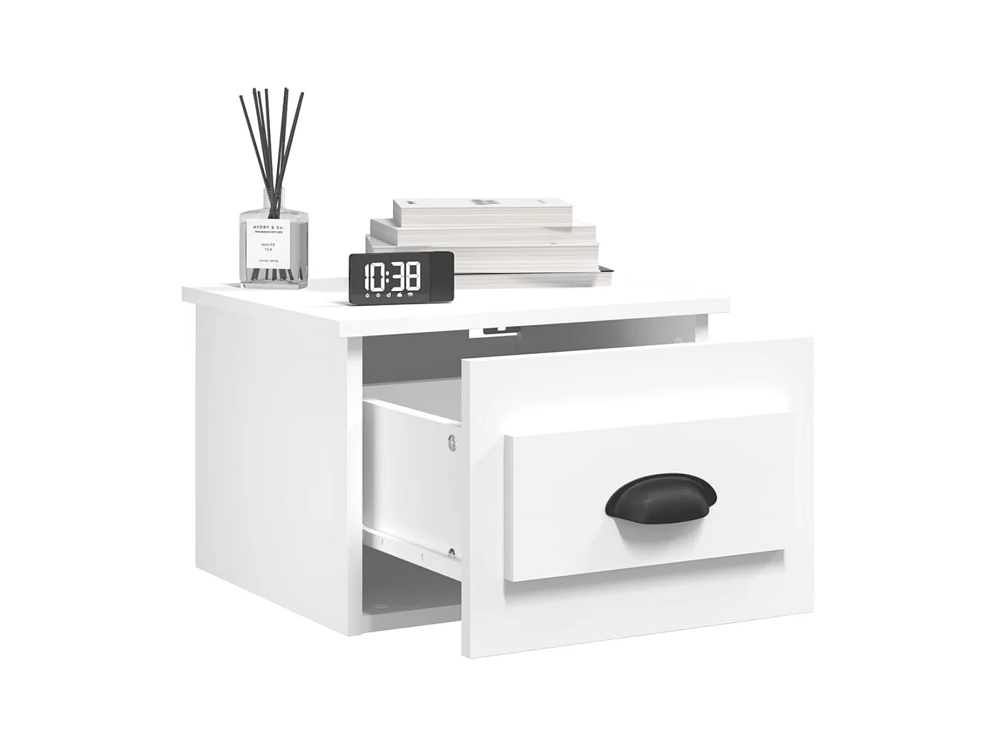 Mesitas de noche | Mesilla de noche de pared 2 uds blanco 41,5x36x28 cm