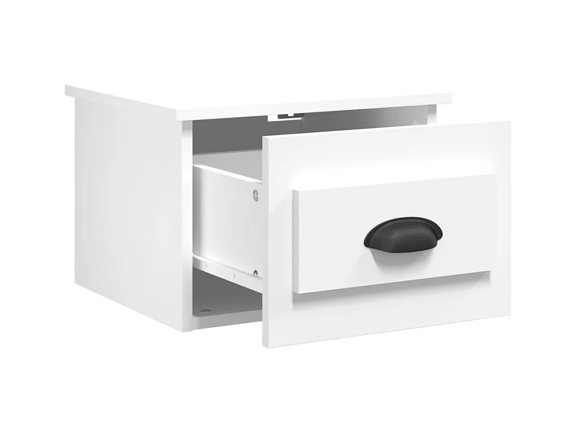 Mesitas de noche | Mesilla de noche de pared 2 uds blanco 41,5x36x28 cm