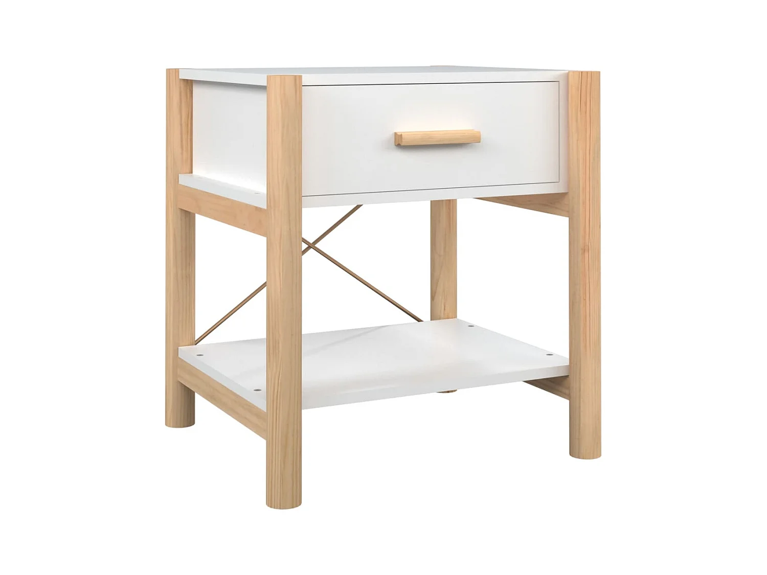 Mesitas de noche | Mesilla de noche 2 uds madera contrachapada blanco 42x38x45 cm