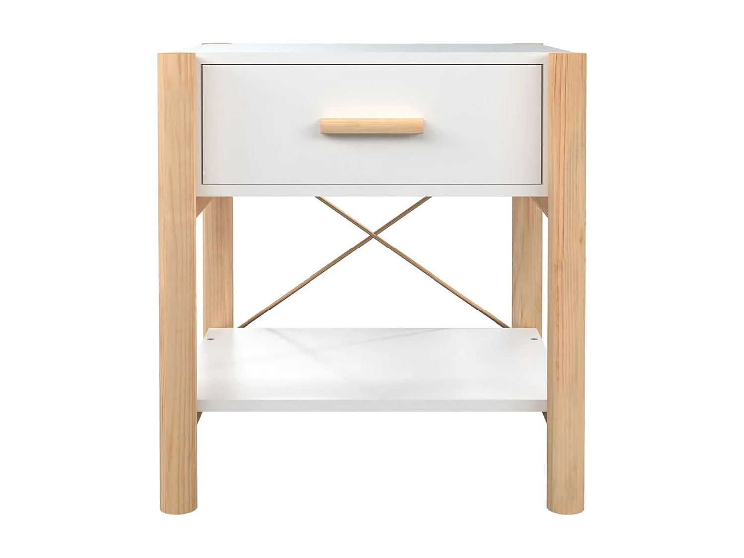 Mesitas de noche | Mesilla de noche 2 uds madera contrachapada blanco 42x38x45 cm