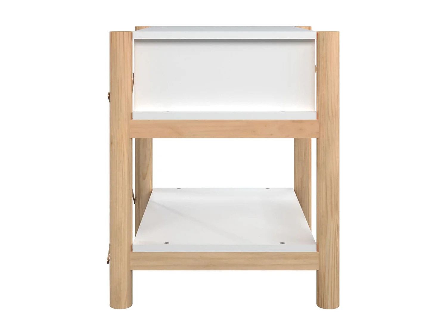 Tables de chevet-Tables d'appoint 2 pcs Blanc 42x38x45 cm Bois d’ingénierie