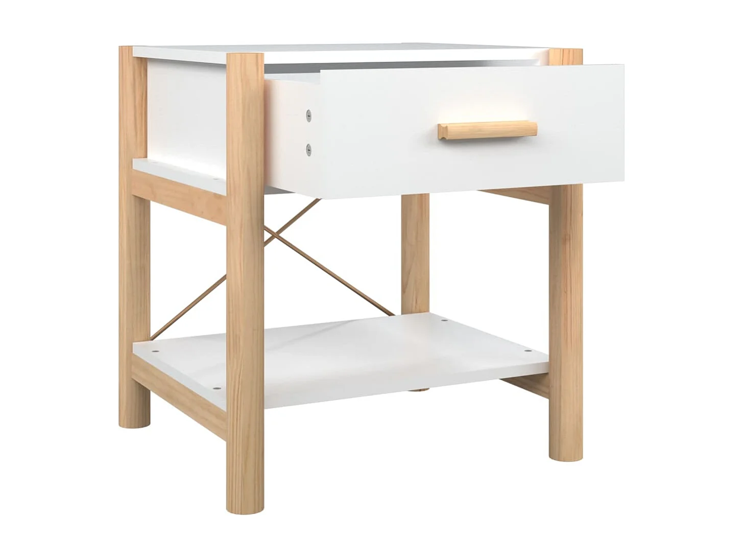 Tables de chevet-Tables d'appoint 2 pcs Blanc 42x38x45 cm Bois d’ingénierie