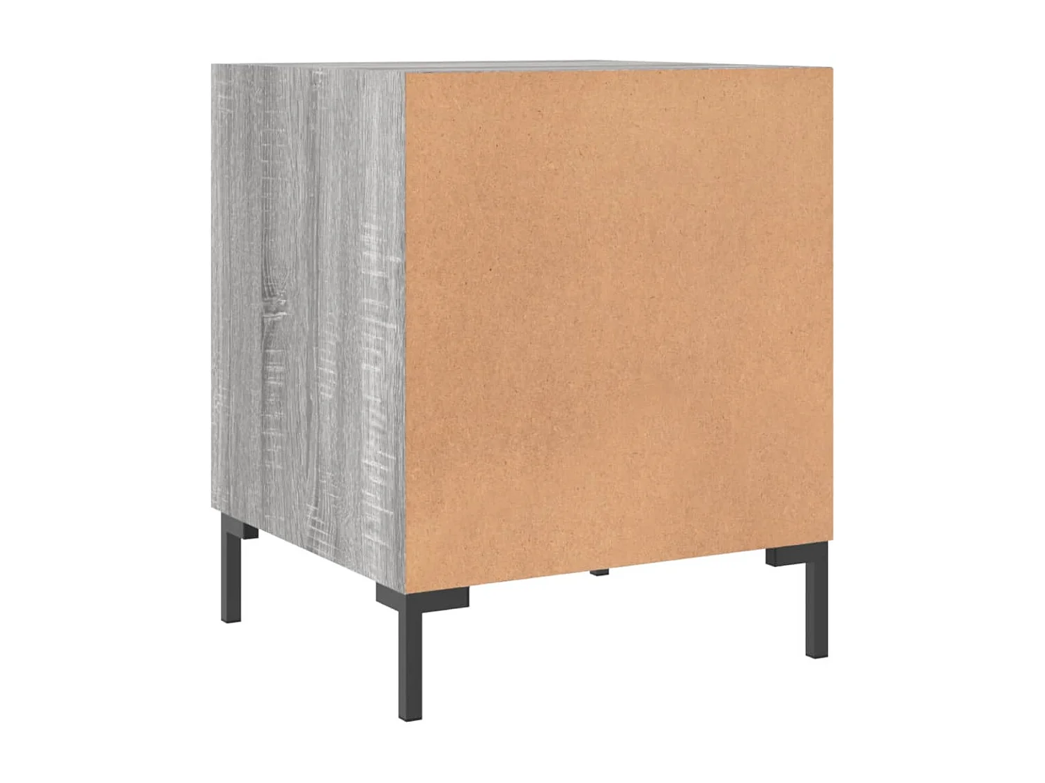 Mesitas de noche | Mesilla de noche 2 uds madera ingeniería gris Sonoma 40x40x50 cm