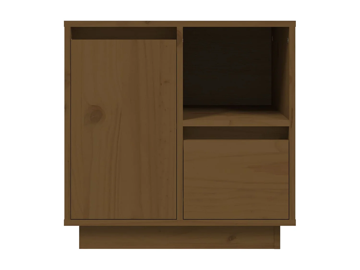 Nachttisch-Beistelltisch Honigbraun 50x34x50 cm Massivholz Kiefer SHL81079