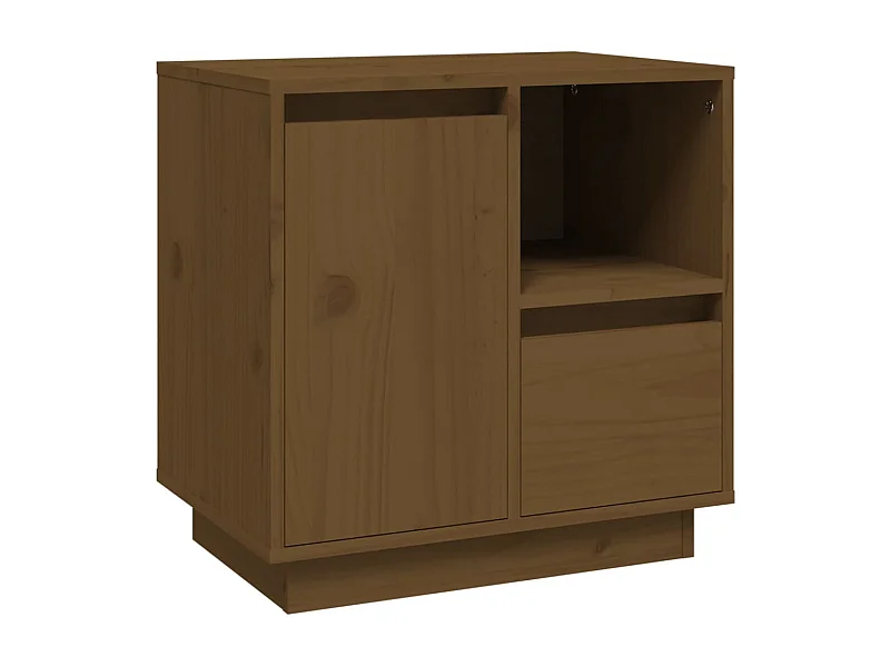 Table de chevet-Petite Table d'appoint-Table de nuit Marron miel 50x34x50 cm Bois de pin massif