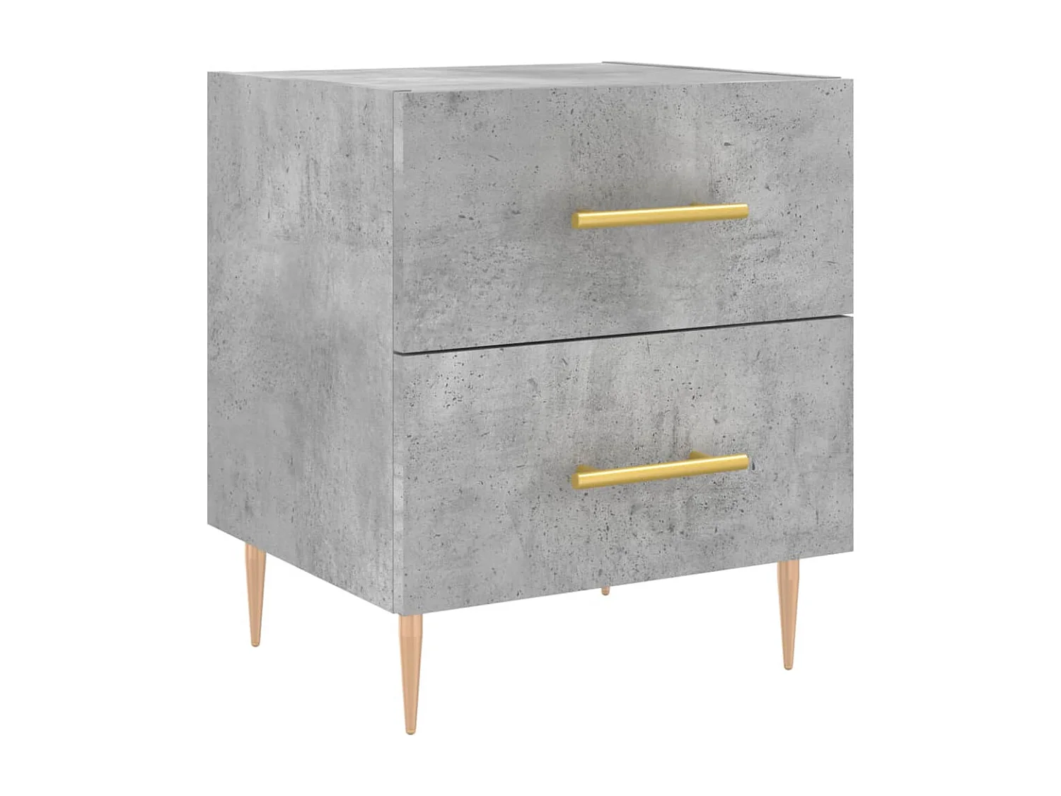 Mesita de noche | Mesilla de noche madera ingeniería gris hormigón 40x35x47,5 cm