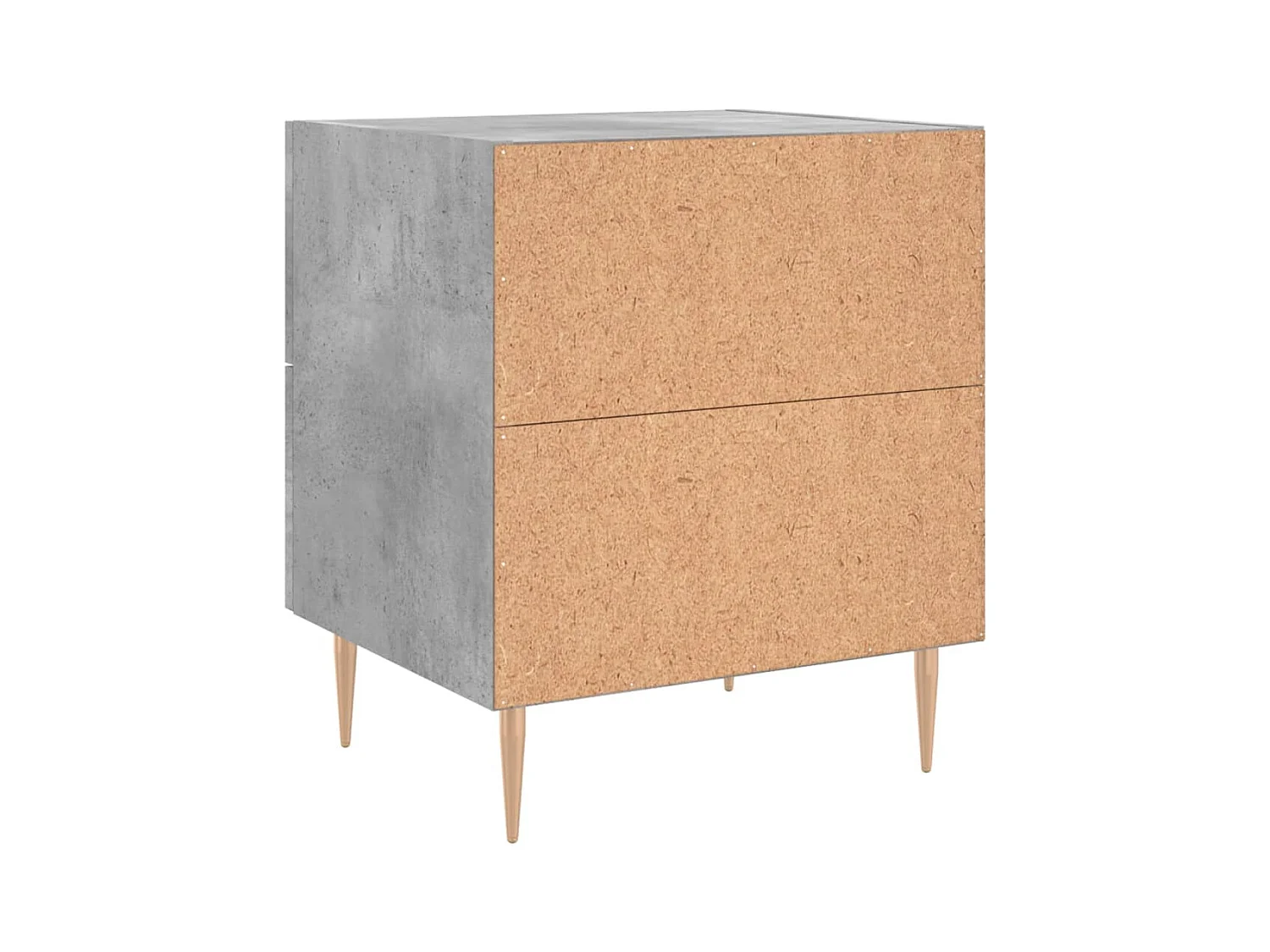 Mesita de noche | Mesilla de noche madera ingeniería gris hormigón 40x35x47,5 cm