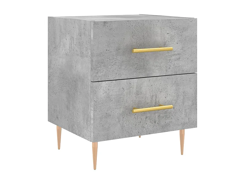 Nachttisch-Beistelltisch Betongrau 40x35x47,5 cm Holzwerkstoff SHL50273