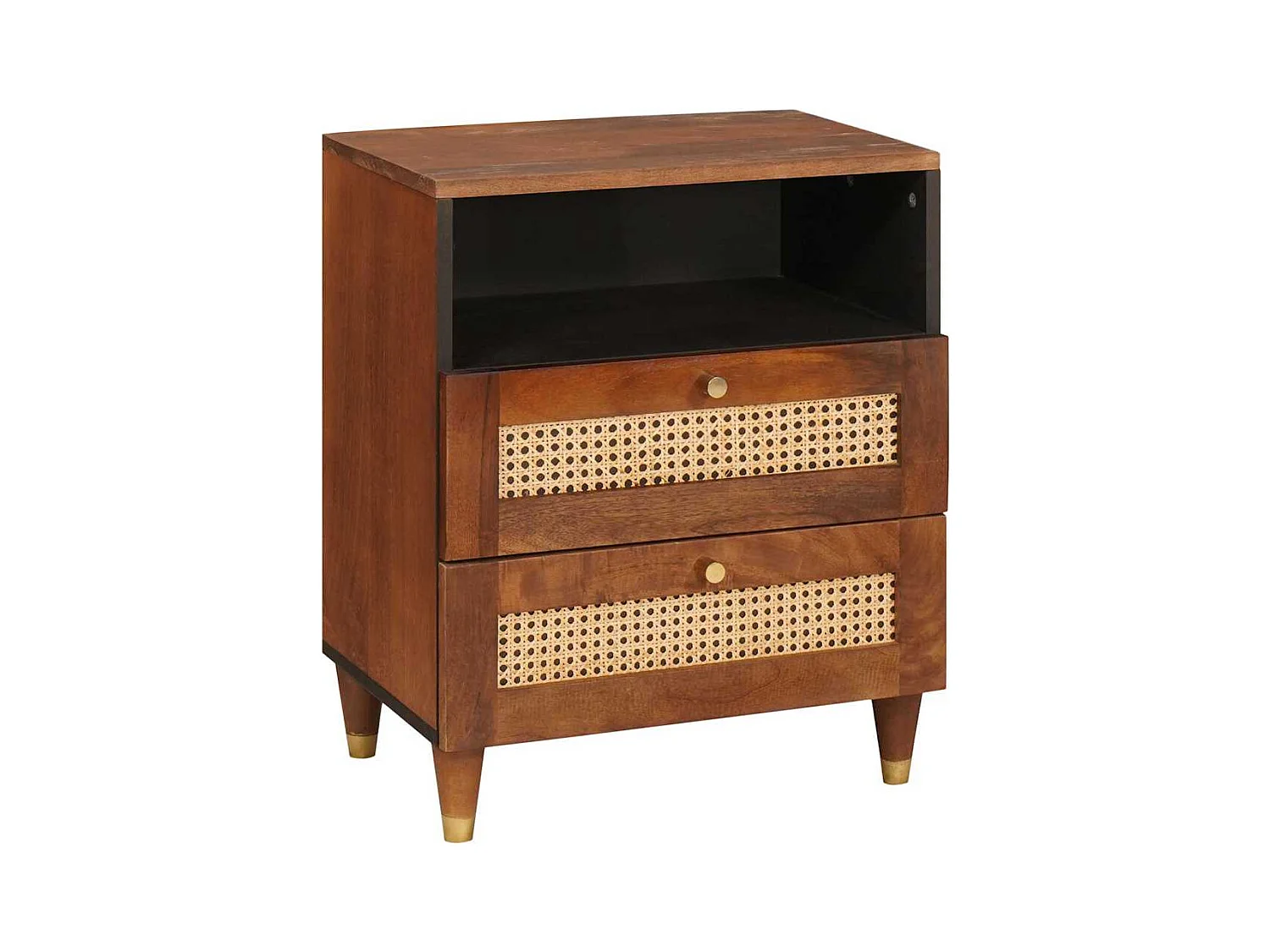 Mesas de noche | Mesa auxiliar | Mesita de noche Marrón 50x33x60 cm