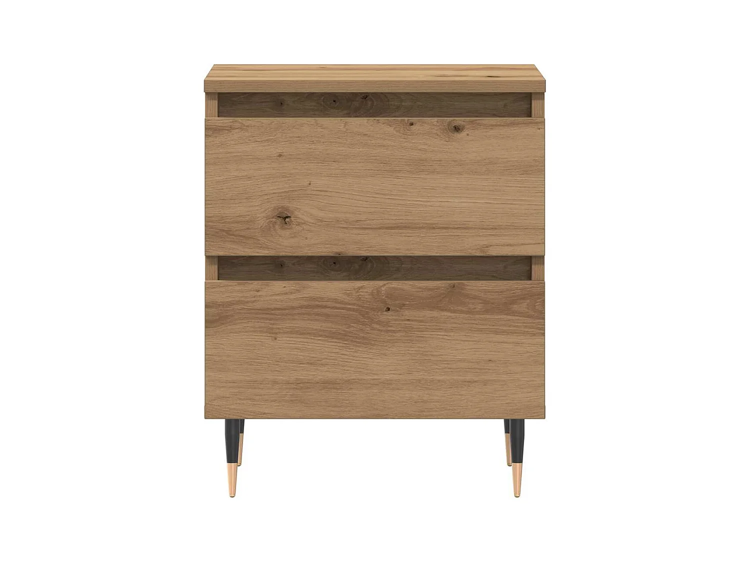 Mesita de Noche | Armario de Noche 2 uds con cajón Roble artisan 40x35x50 cm