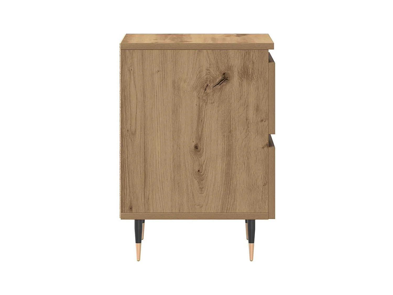 Mesita de Noche | Armario de Noche 2 uds con cajón Roble artisan 40x35x50 cm