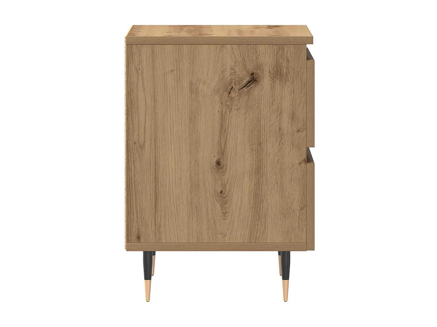 Mesita de Noche | Armario de Noche 2 uds con cajón Roble artisan 40x35x50 cm