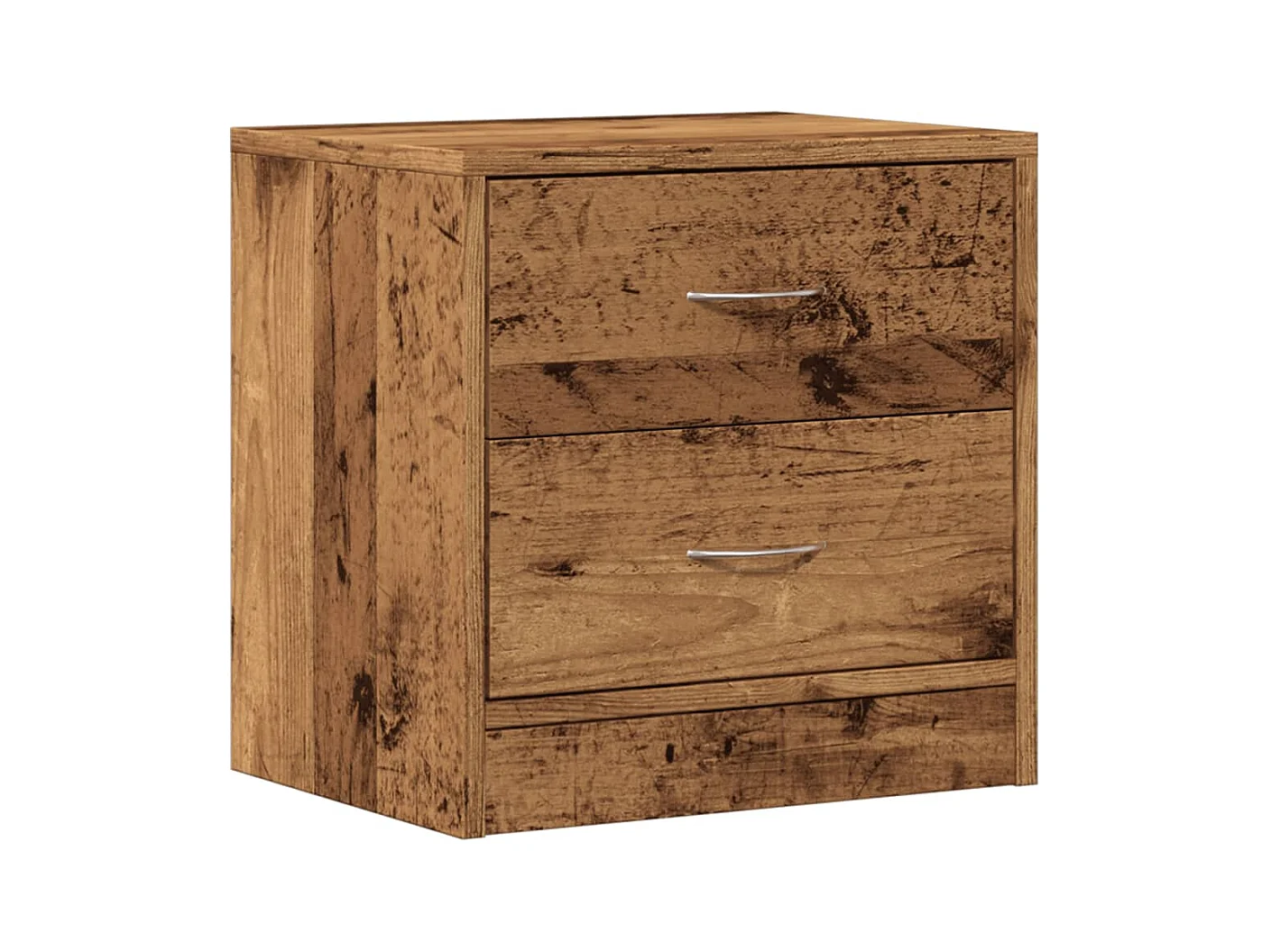 Mesita de noche | Mesilla de noche madera de ingeniería envejecida 40x30x40 cm