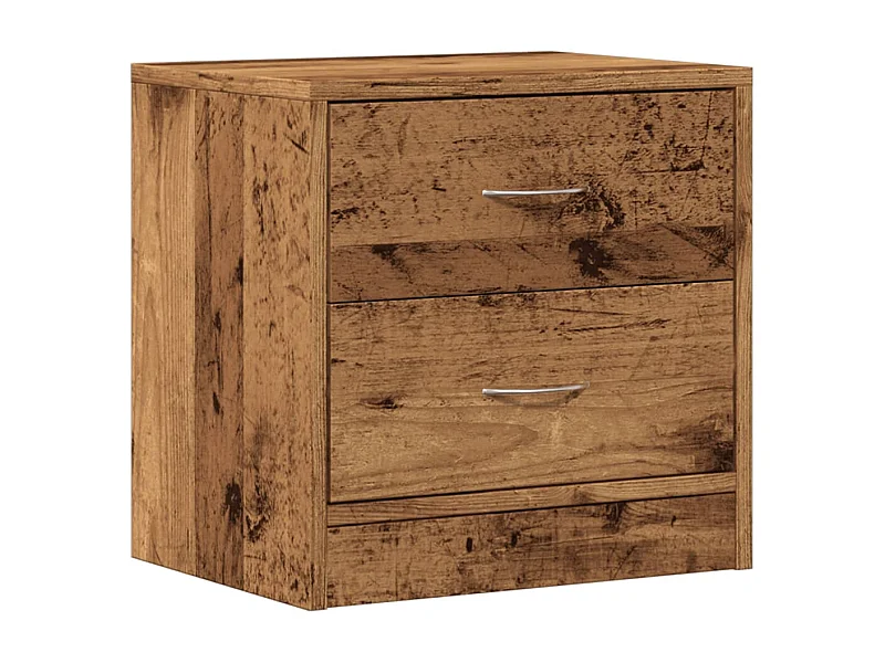 Nachtkastje | Bijzettafel Modern | Opbergkastje 40x30x40 cm bewerkt hout oud houtkleurig