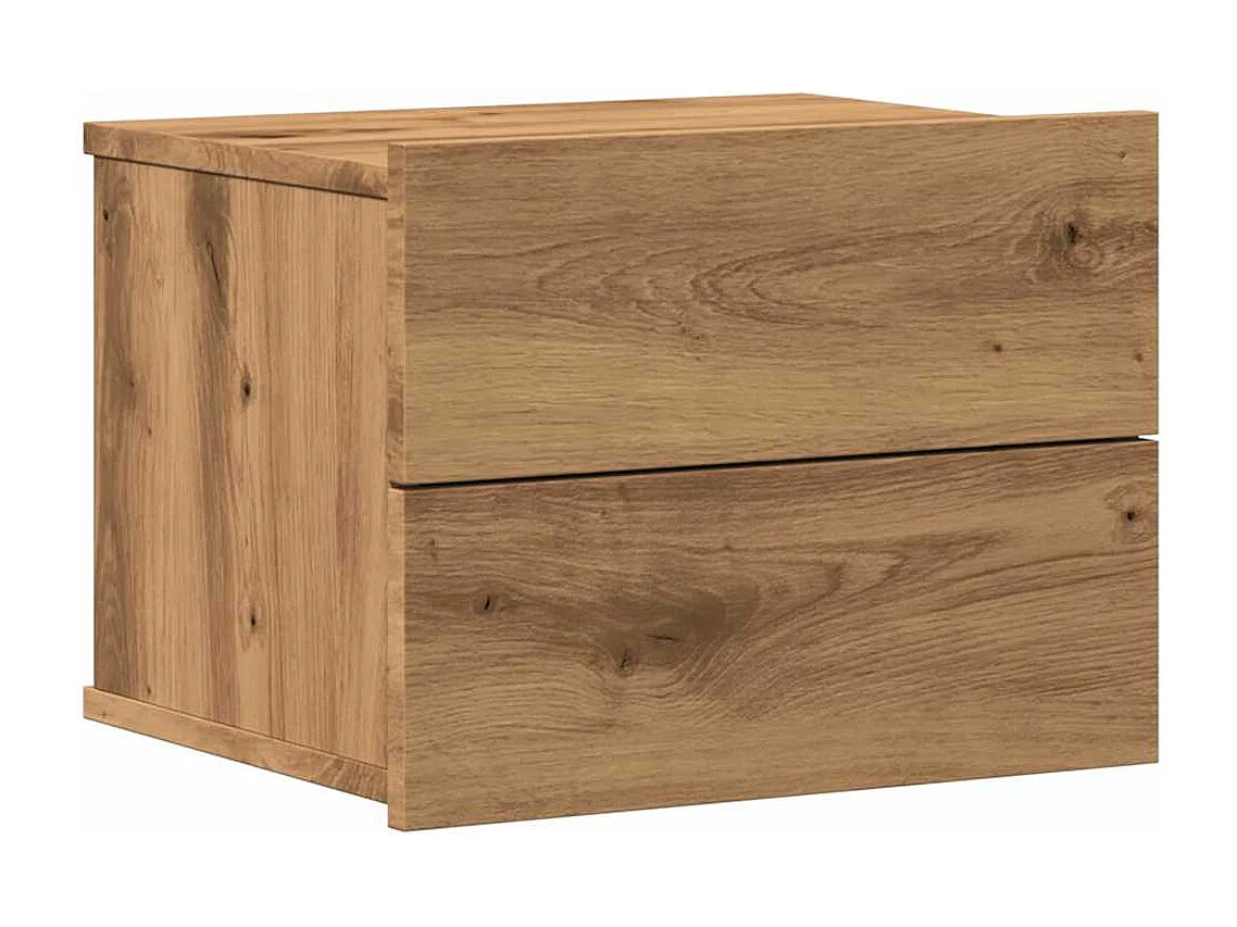 Mesita de noche | Mesilla de noche de pared color roble artisan 40x32x30 cm