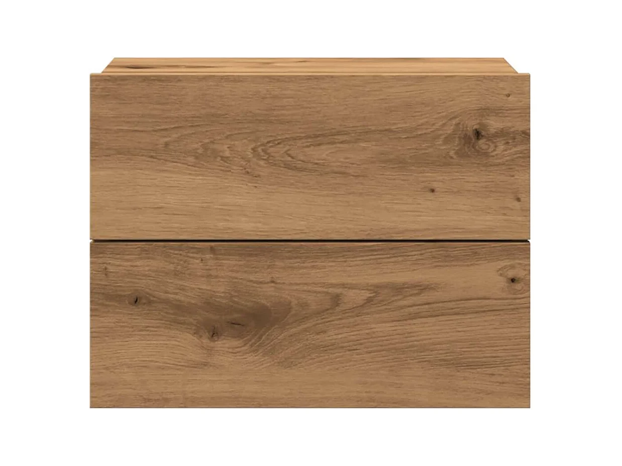 Mesita de noche | Mesilla de noche de pared color roble artisan 40x32x30 cm