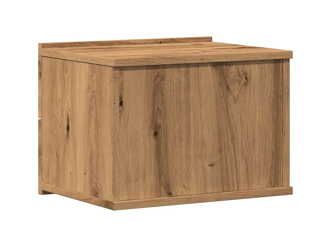 Mesita de noche | Mesilla de noche de pared color roble artisan 40x32x30 cm