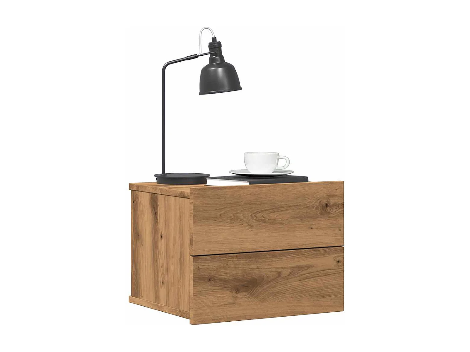 Nachttisch hängend | Wand-Nachttisch Artisan-Eiche 40x32x30 cm SHL76605