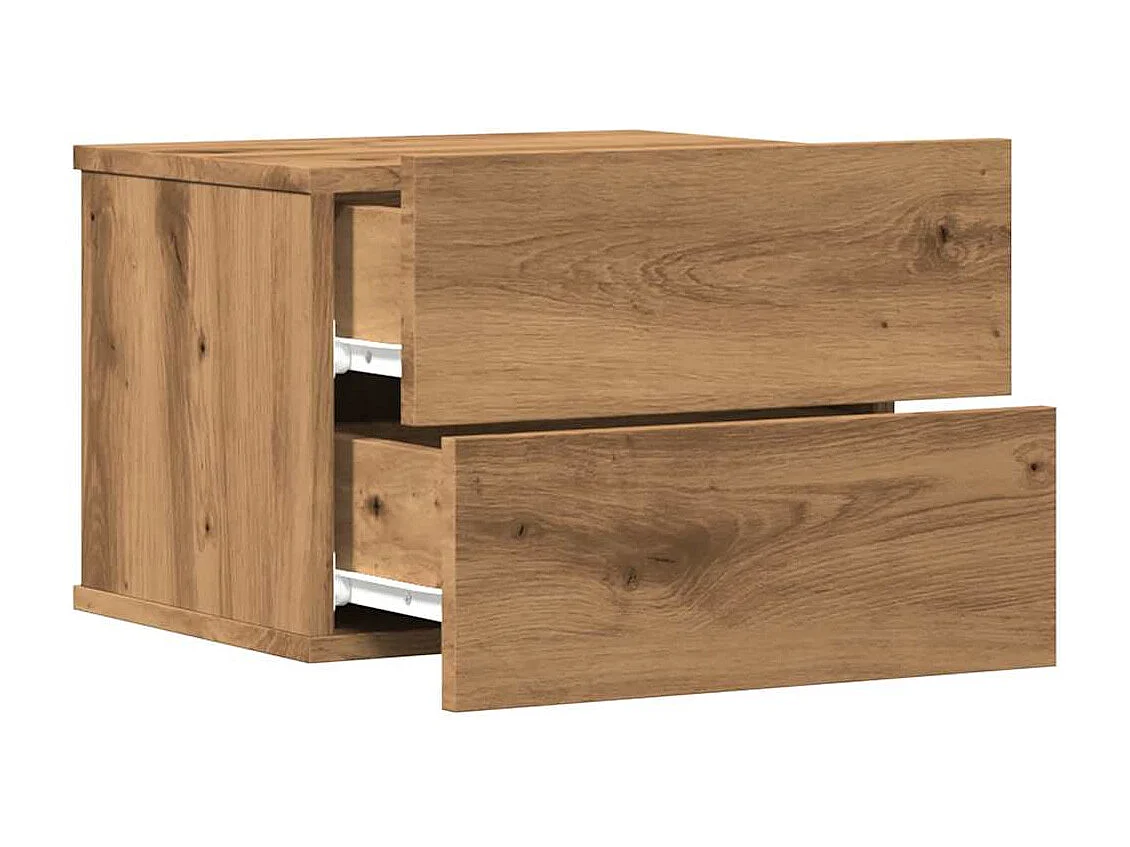 Nachttisch hängend | Wand-Nachttisch Artisan-Eiche 40x32x30 cm SHL76605