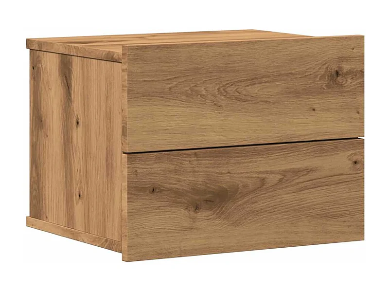 Table de chevet-Table d'appoint murale chêne artisanal 40x32x30 cm