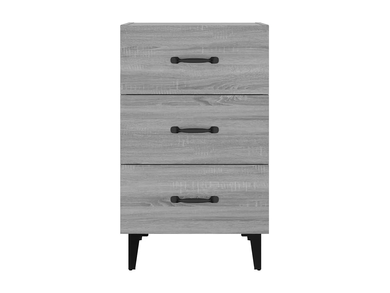 Nachttisch-Beistelltisch Grau Sonoma 40x40x66 cm Holzwerkstoff SHL27582