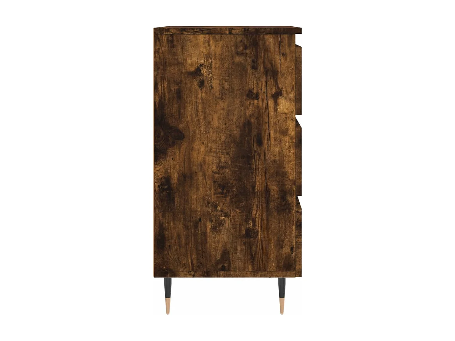 Nachttisch 2er Set-Beistelltisch-Nachttischkommode Räuchereiche 40x35x69 cm Holzwerkstoff SHL98727