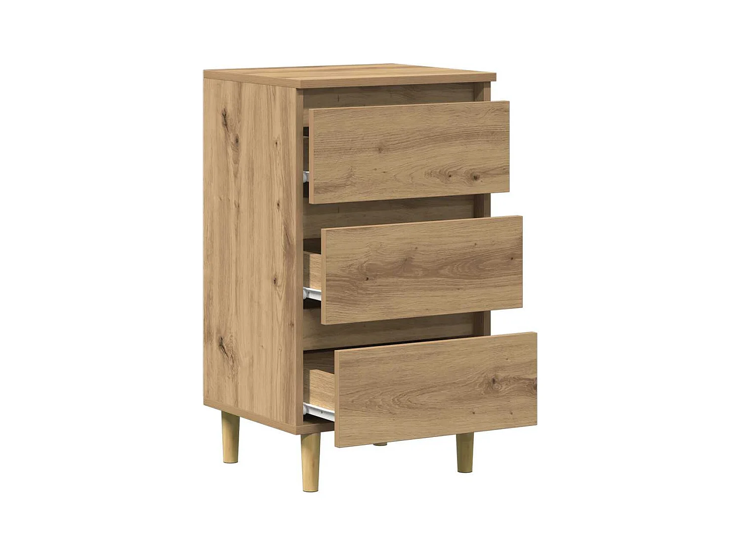 Mesita de noche | Mesilla de noche madera de ingeniería roble artisan 40x35x69 cm