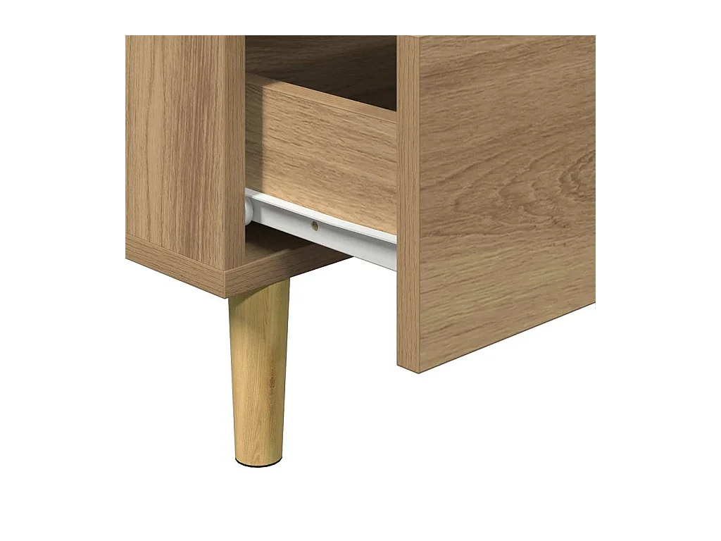 Mesita de noche | Mesilla de noche madera de ingeniería roble artisan 40x35x69 cm