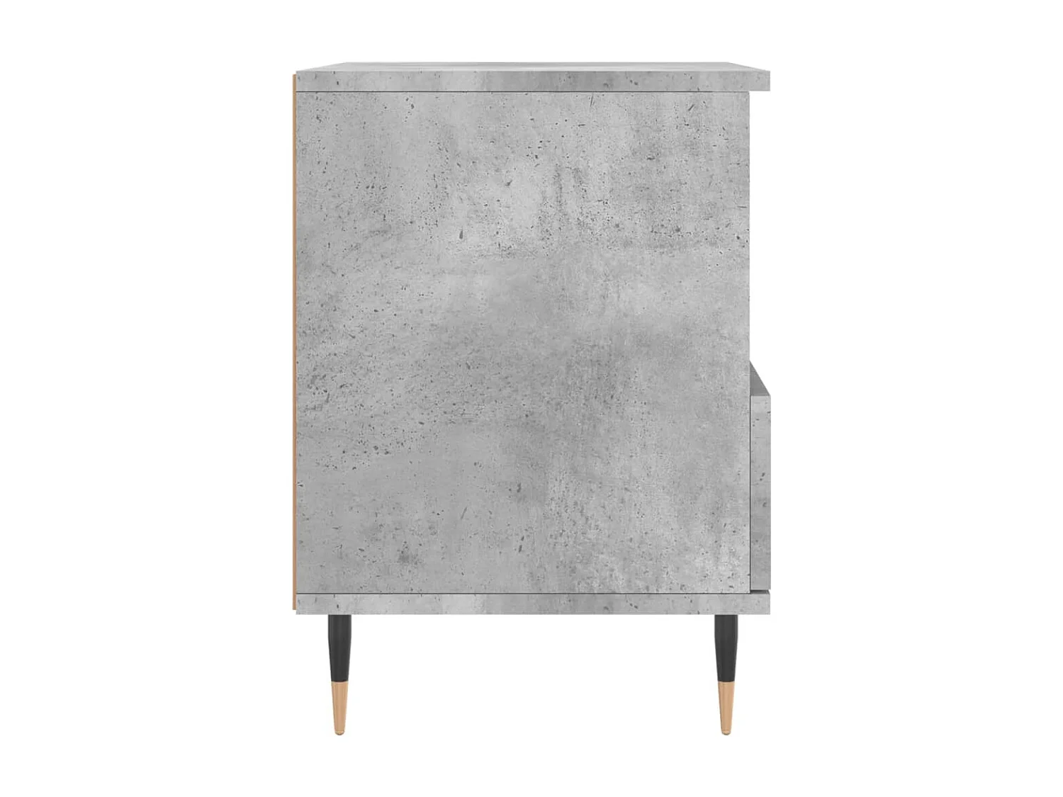 Nachttisch 2er Set-Beistelltisch-Nachttischkommode Betongrau 40x35x50 cm Holzwerkstoff SHL81725