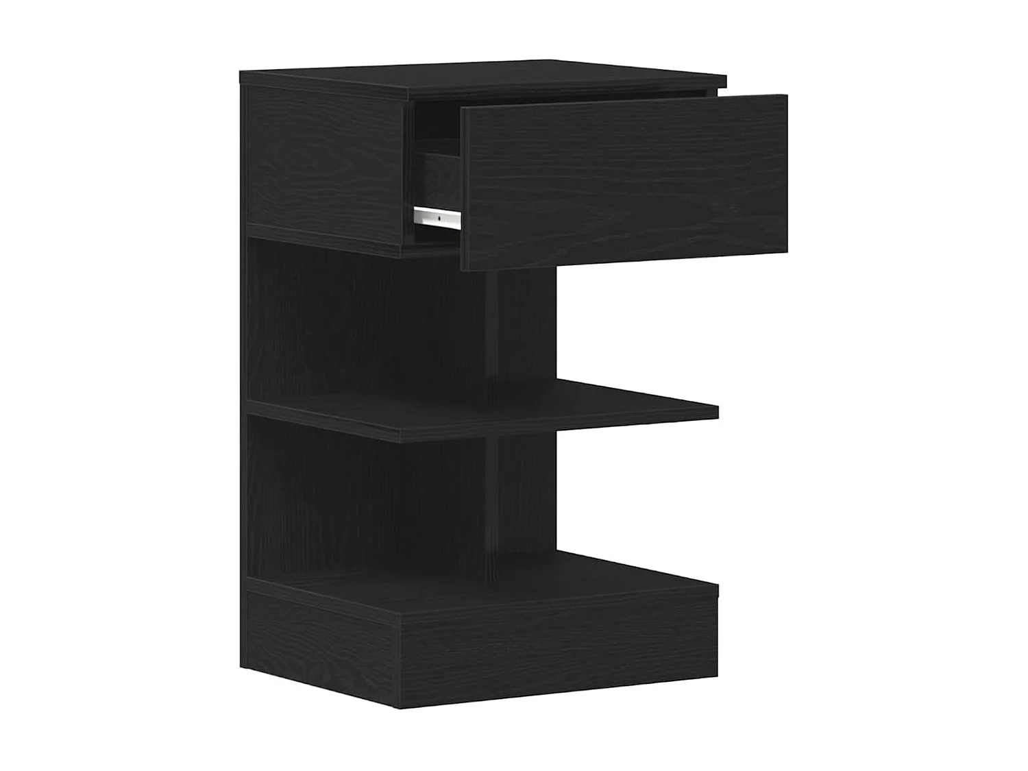 Mesita de Noche | Mesa auxiliar | Armario de Noche 2 uds. Roble negro 40x35x65 cm