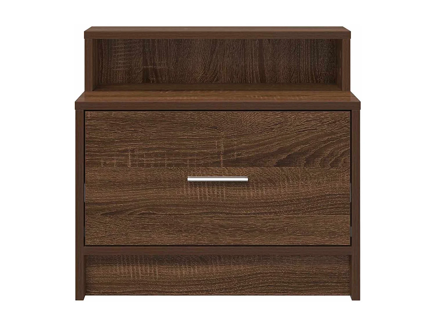 Mesillas de noche | Mesita de noche con cajón 2 uds roble marrón 51x31x47 cm