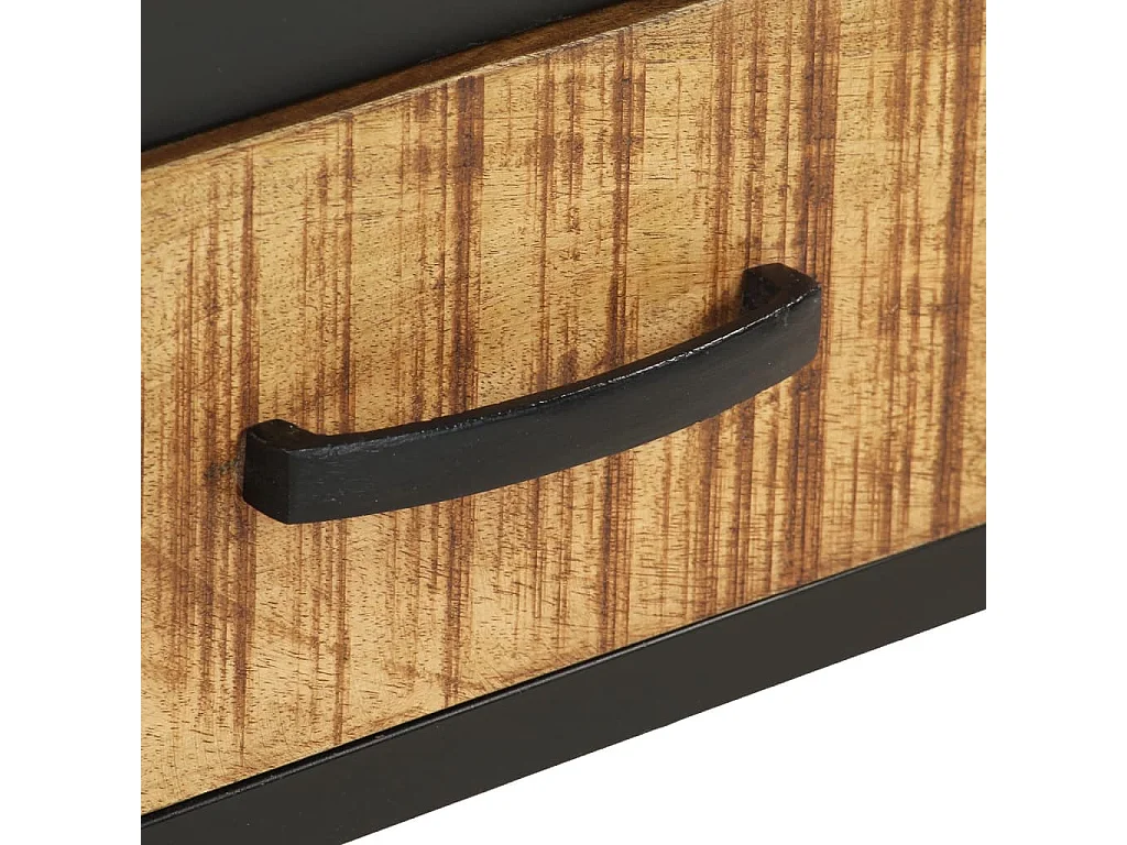 Table de chevet-Table d'appoint 40x40x35 cm Bois de manguier brut