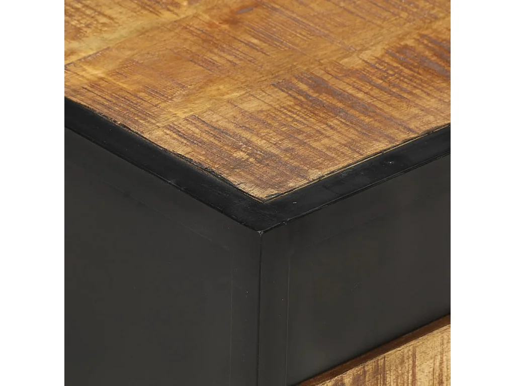 Table de chevet-Table d'appoint 40x40x35 cm Bois de manguier brut