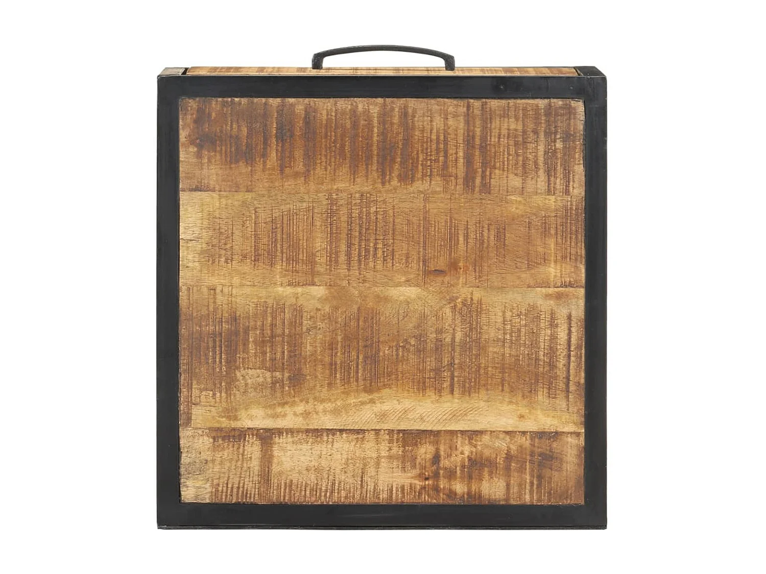 Table de chevet-Table d'appoint 40x40x35 cm Bois de manguier brut