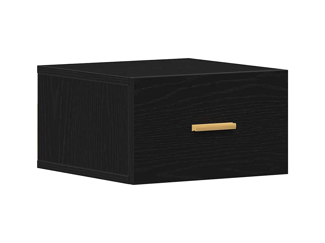 Tables de chevet flottantes 2 pcs Chêne noir 35x35x20 cm