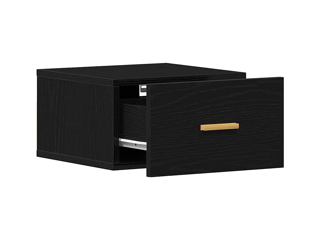 Tables de chevet flottantes 2 pcs Chêne noir 35x35x20 cm