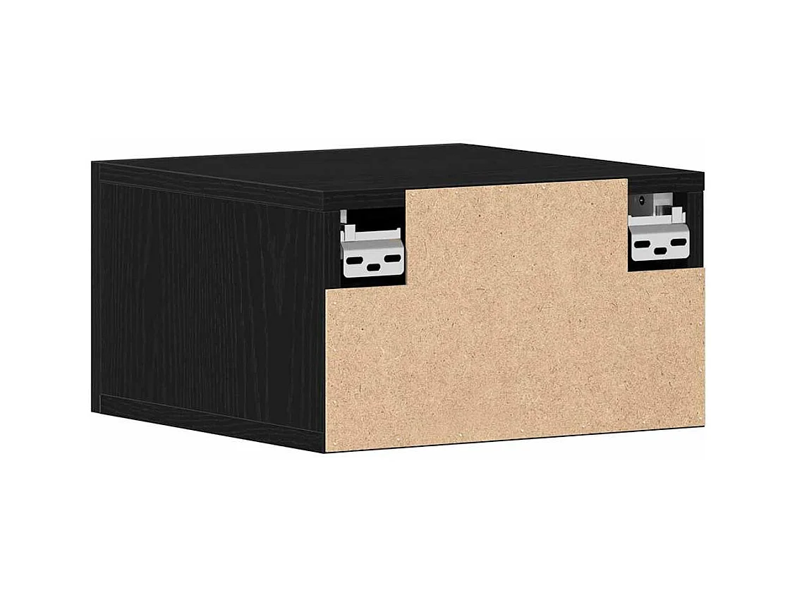 Tables de chevet flottantes 2 pcs Chêne noir 35x35x20 cm