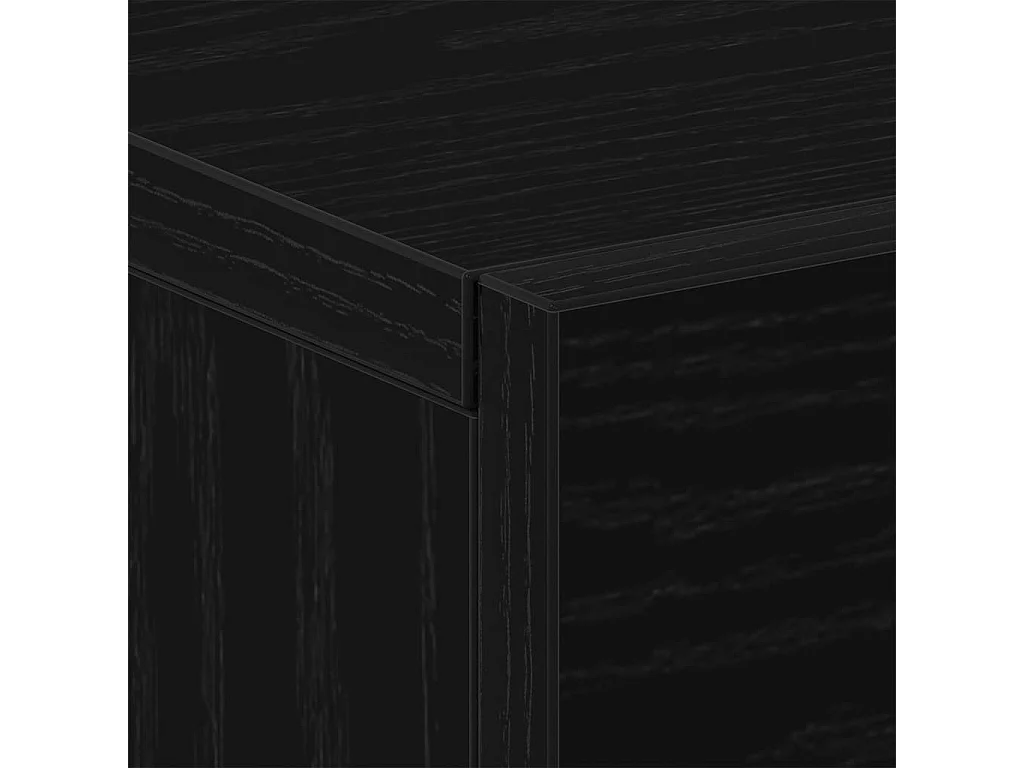 Wandmontierter Nachtschrank 2 pcs Schwarz Eichen-Optik SHL73927