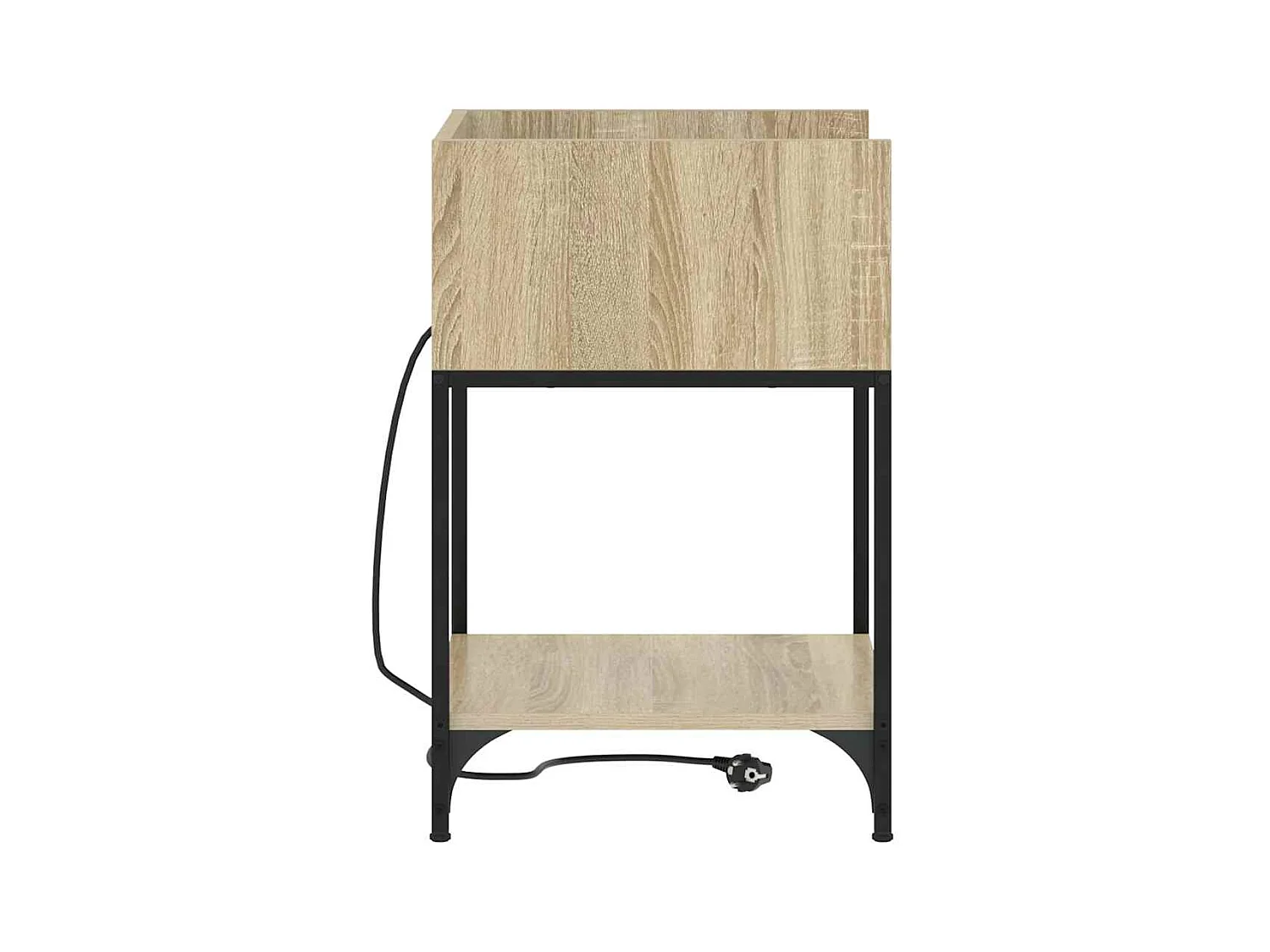 Mesa de Noche | Mesa auxiliar | Mesita de noche con estante 2 uds. Roble Sonoma 40x40x61 cm