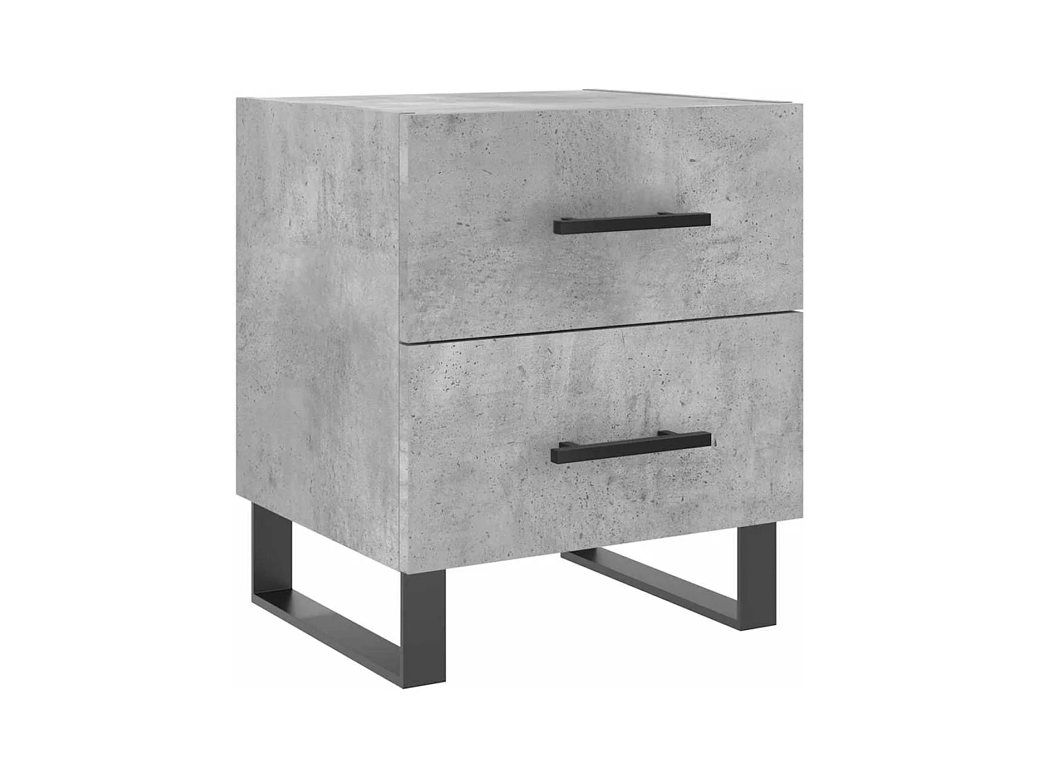 Mesita de noche | Mesilla de noche 2 uds madera ingeniería gris hormigón 40x35x47,5cm